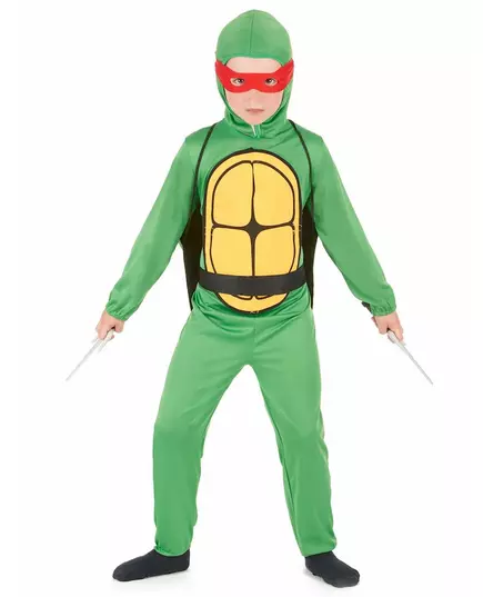 Maskeraddräkt stridande sköldpadda pojke, Storlek: 7-9 år (120-130 cm)
