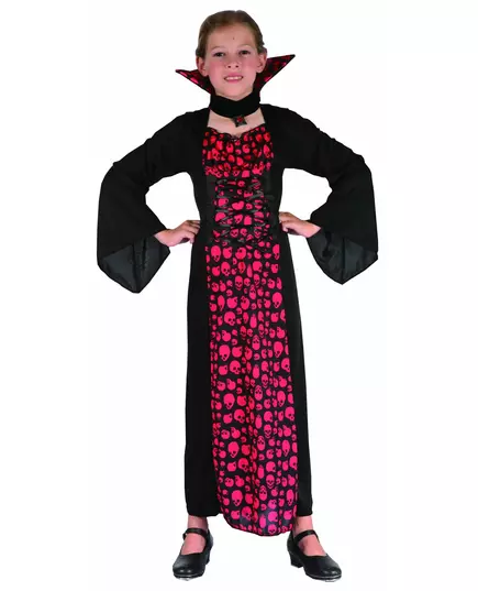 Vampyrmaskeraddräkt flicka, Storlek: 7-9 år(120-130 cm)