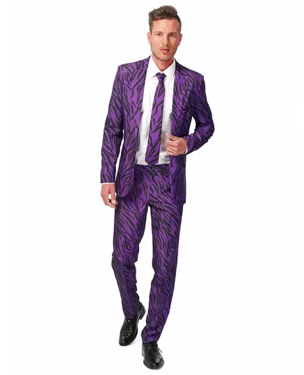 Lila Mr. Tiger-kostym herr Suitmeister™, Storlek: XL(EU58)