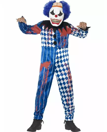 Harlekinclown-maskeraddräkt barn Halloween, Storlek: 13-15 år