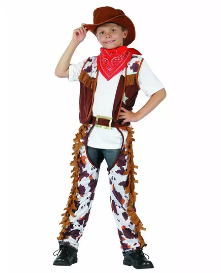 Cowboy- och sheriffmaskeraddräkt pojke, Storlek: 10-12 år (130-140 cm)