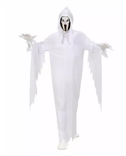 Skrämmande spökmaskeraddräkt barn Halloween, Storlek: 11-13 år (158 cm)