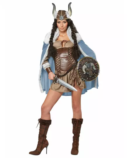 Vikingaklänning maskeraddräkt dam, Storlek: X-Small (36/38)