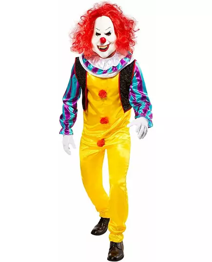 Lyxig clownmaskeraddräkt Ça™ vuxen, Storlek: X-Large