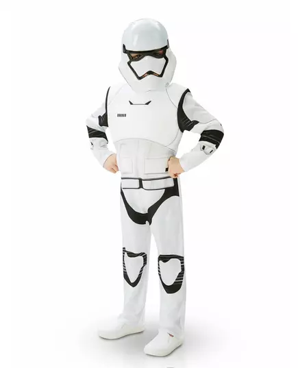 Lyxig Stormtrooper Star Wars VII™-maskeraddräkt barn, Storlek: 9-10 år (134 till 140 cm)