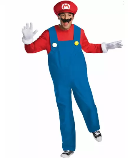 Mario™ Deluxe-maskeraddräkt vuxen, Storlek: Large/X-Large