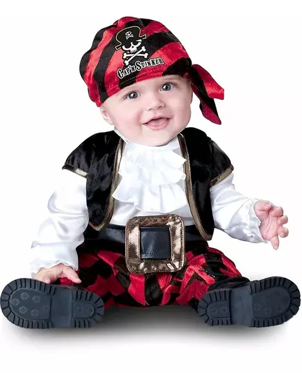 Piratmaskeraddräkt för baby - lyx, Storlek: 0-6 månader (58-66 cm)
