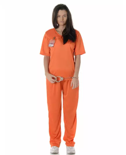Fångmaskeraddräkt vuxen, Storlek: X-Small