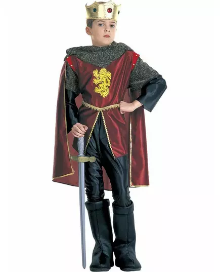 Maskeraddräkt riddarkung barn, Storlek: 8-10 år (140 cm)