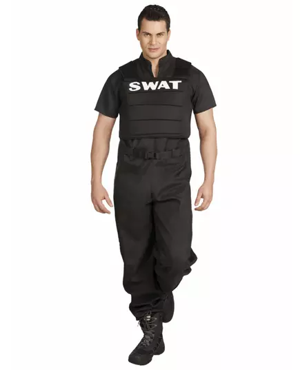 SWAT-maskeraddräkt herr, Storlek: Large