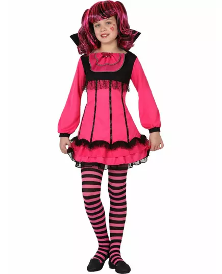 Rosa vampyrmaskeraddräkt flicka, Storlek: 10-12 år (145-160 cm)