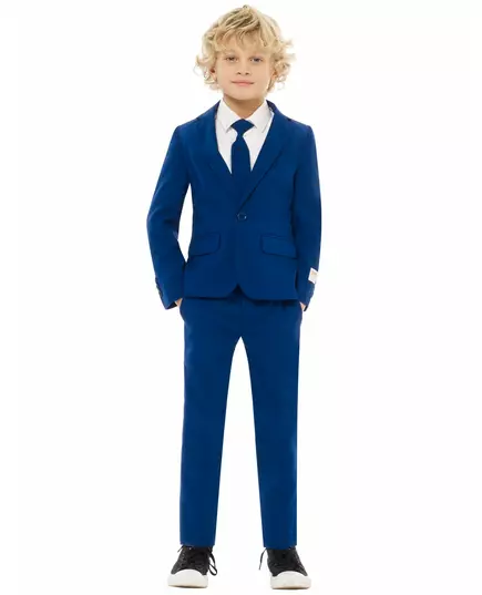Marinblå Mr. Bleu-maskeraddräkt barn Opposuits™, Storlek: 4-6 år (98-104 cm)