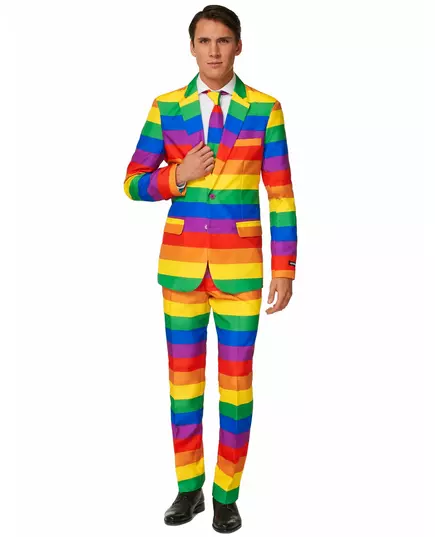 Mr. Rainbow Suitmeister™-maskeraddräkt herr, Storlek: Medium (EU 48-50)