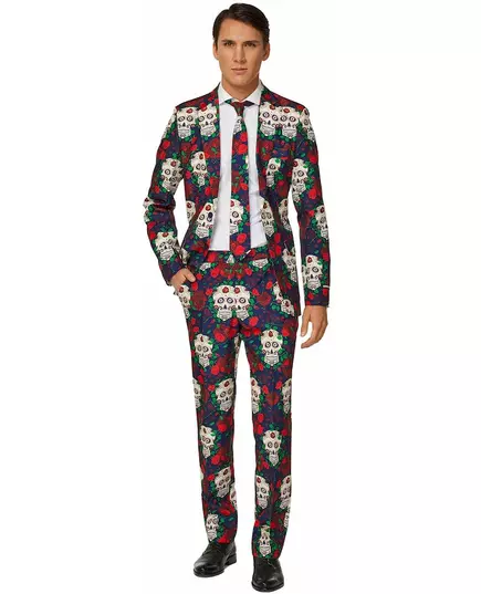 Mr. Skull Day of the Dead-maskeraddräkt herr Suitmeister™, Storlek: Medium (EU 48-50)