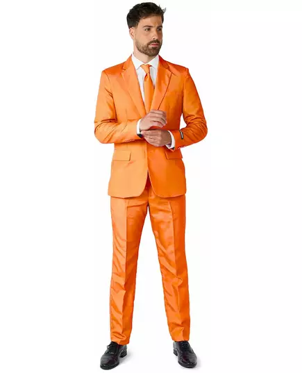 Mr. Solid orange herrkostym Suitmeister™, Storlek: X-Large (EU 56-58)