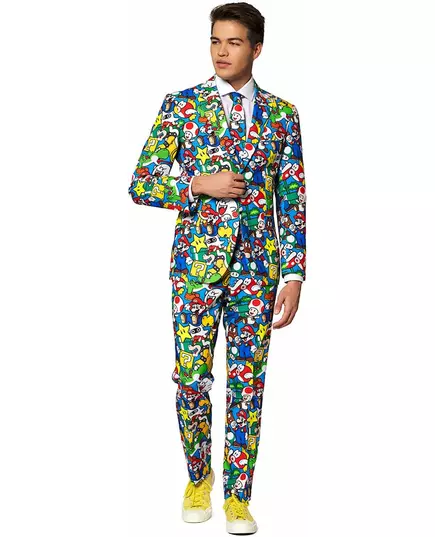 Mr. Super Mario™ vuxenmaskeraddräkt Opposuits™, Storlek: Medium (EU 48-50)