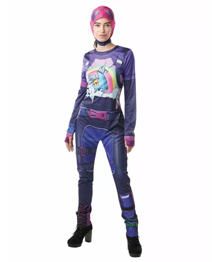 Brite Bomber-maskeraddräkt Fortnite™ tonåring, Storlek: 9-10 år(134-140 cm)