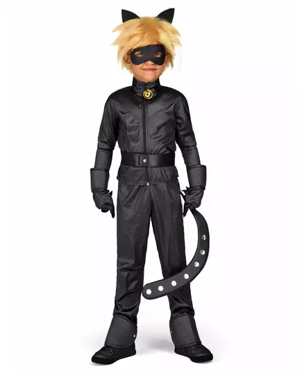 Komplett Chat Noir Miraculous™-maskeraddräkt barn, Storlek: 4-5 år (S)