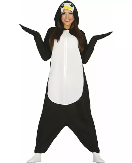 Maskeraddräkt pingvinoverall vuxen, Storlek: Large