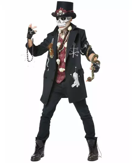 Lyxig voodoo-prästmaskeraddräkt för herr, Storlek: Large