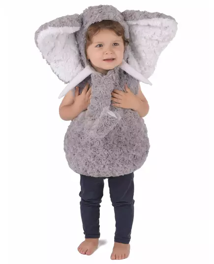 Grå elefantmaskeraddräkt barn, Storlek: 3-4 år(98-104 cm)