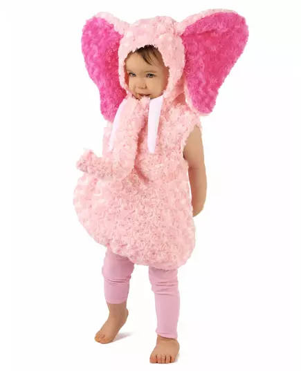 Rosa elefantmaskeraddräkt barn, Storlek: 3-4 år(98-104 cm)