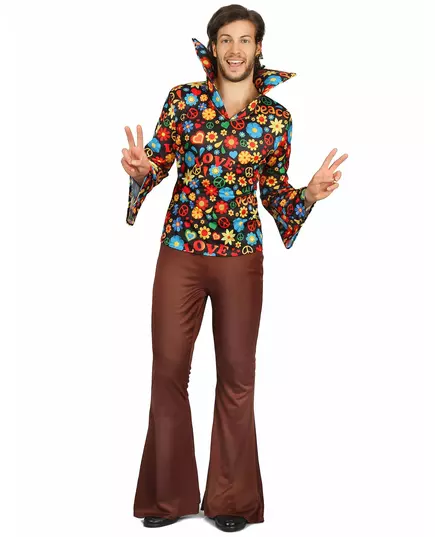 Hippiemaskeraddräkt herr, Storlek: X-Large