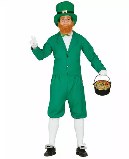 Grön leprechaun-maskeraddräkt herr, Storlek: X-Large (54-56)