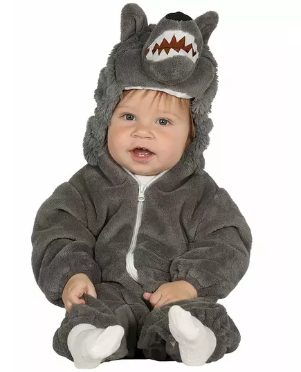 Grå vargmaskeraddräkt baby, Storlek: 12-18 månader (82 - 88 cm)