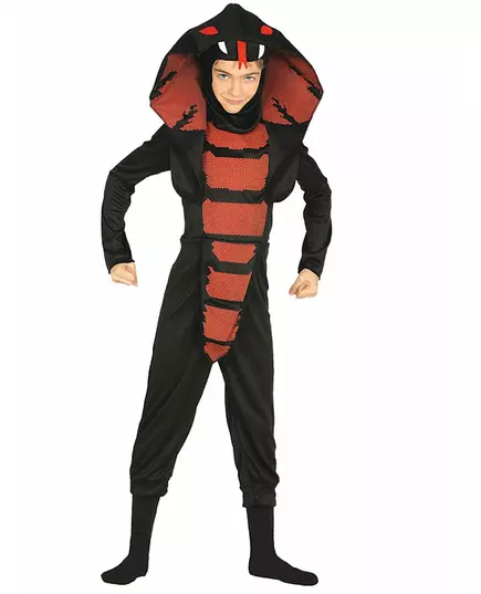 Kobraninja-maskeraddräkt pojke, Storlek: 9 år (125-135 cm)
