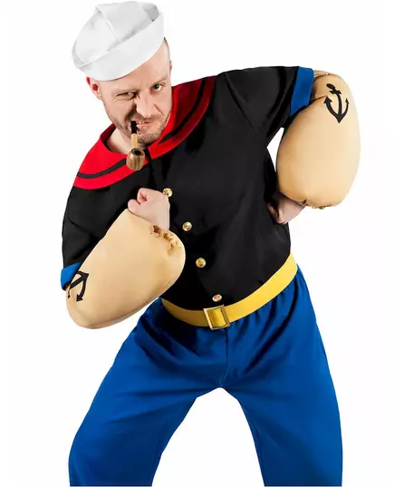 Popeye™-maskeraddräkt vuxen, Storlek: Medium