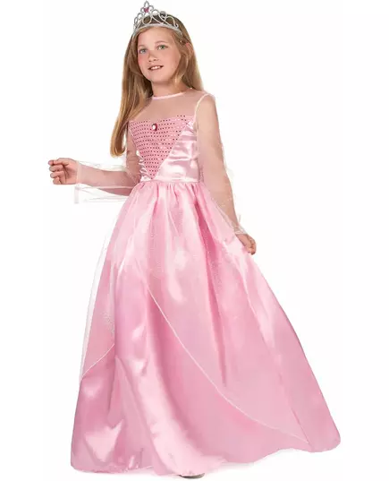 Rosa prinsessmaskeraddräkt flicka, Storlek: 7-9 år (120-130 cm)