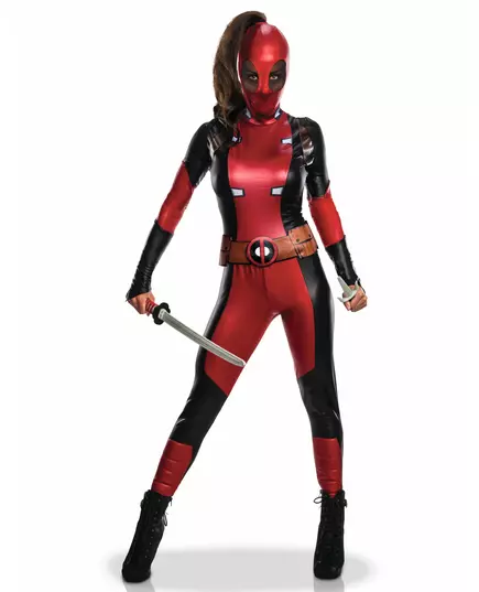 Sexig maskeraddräkt Lady Deadpool™ dam, Storlek: Large