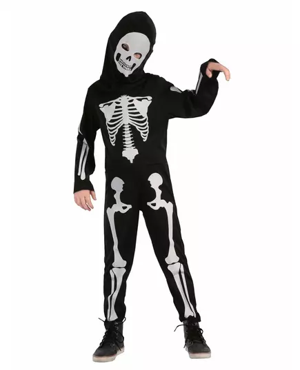 Artikulerad skelettmaskeraddräkt barn, Storlek: 4-6 år (110-120 cm)