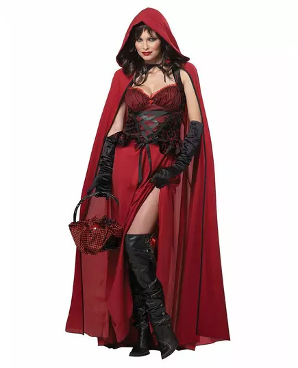 Ond Rödluvan-maskeraddräkt för Halloween, Storlek: Large (42/44)