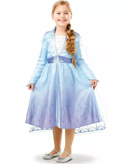 Klassisk Elsa Frost 2™-maskeraddräkt flicka, Storlek: 9-10 år (134 till 140 cm)