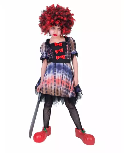 Skrämmande clownmaskeraddräkt flicka, Storlek: 14 år(164 cm)