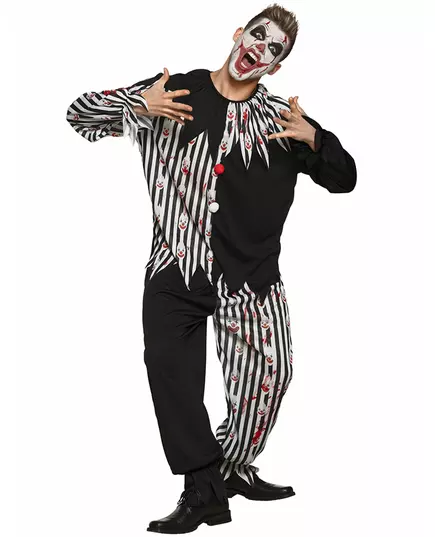 Maskeraddräkt blodig sorgsen clown vuxen, Storlek: X-Large (54/56)