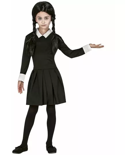 Gotisk ung dam-maskeraddräkt för flicka, Storlek: 10-12 år (142-148 cm)