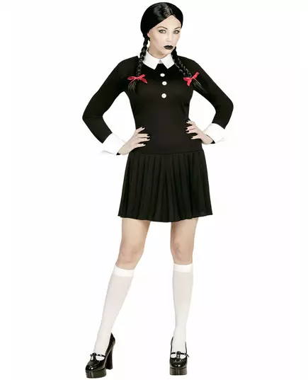 Gotisk skoluniform maskeraddräkt dam, Storlek: Large