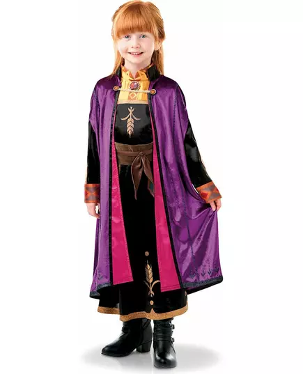 Lyxmaskeraddräkt Anna Frost 2™ barn, Storlek: 5-6 år (110 till 116 cm)