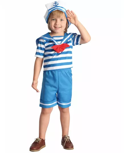 Sjömansmaskeraddräkt pojke, Storlek: 4-6 år (110-120 cm)