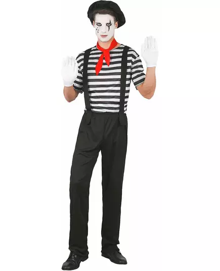 Mime-maskeraddräkt herr, Storlek: X-Large