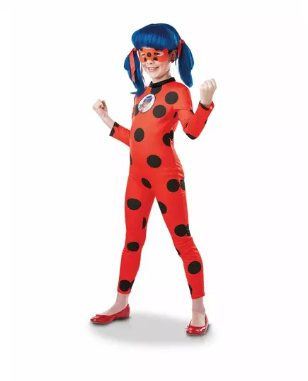 Miraculous Ladybug™ maskeraddräkt och mask för flickor, Storlek: 9-10 år (134 till 140 cm)