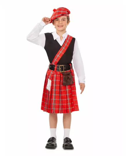 Maskeraddräkt liten skotte pojke, Storlek: 9 år (122 - 134 cm)