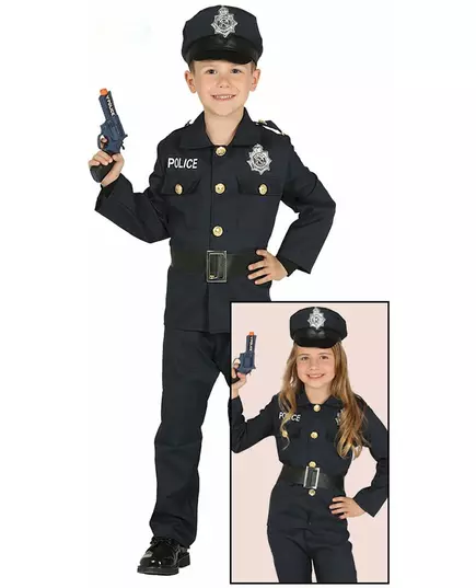 Polismaskeraddräkt barn, Storlek: 9 år (125-135 cm)