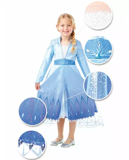 Premium maskeraddräkt Elsa Frost 2™ flicka, Storlek: 5-6 år (110-116 cm)