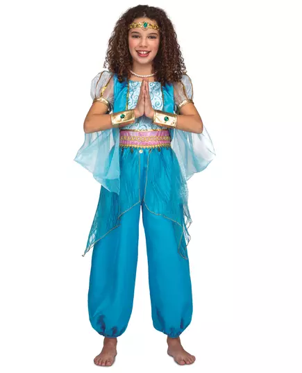 Turkos orientalisk prinsessmaskeraddräkt flicka, Storlek: 6 år (110-122 cm)
