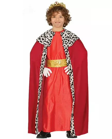 Röd kungamaskeraddräkt barn, Storlek: 10-12 år (142-148 cm)