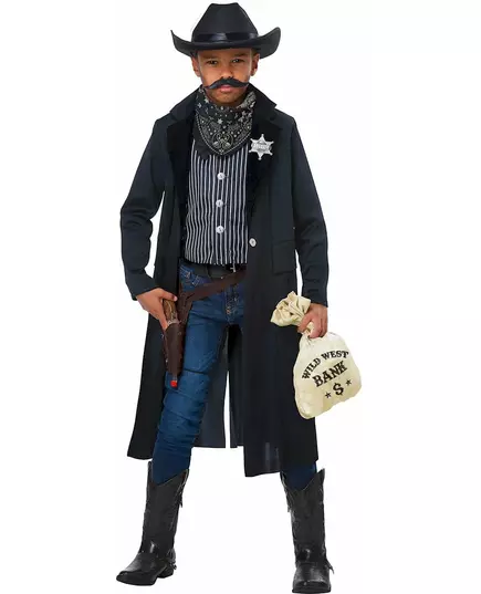Sheriffmaskeraddräkt barn, Storlek: 12-14 år (155 cm)